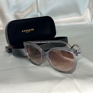 Coach Sunglasses, transparent grey frames